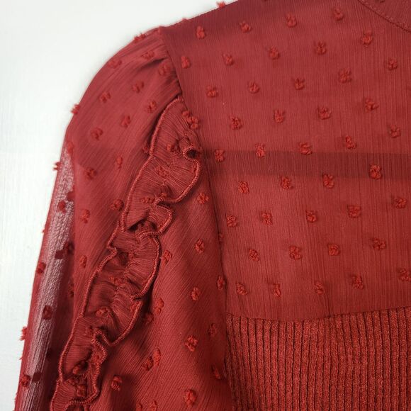 🌼Sam Edelman Womens Size XS Sweater Top Sheer Sleeves (size tag missing) 🌼 - Picture 10 of 14